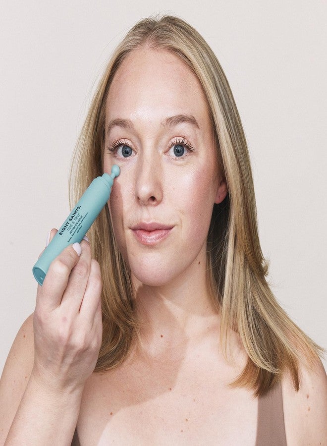 Eight Saints Tide & True Peptide Eye Serum for Puffiness & Wrinkles, Under Eye Roller Ball Treatment for Dark Circles & Fine Lines, Natural & Organic Eye Cream, 0.5 fl oz - Image 3